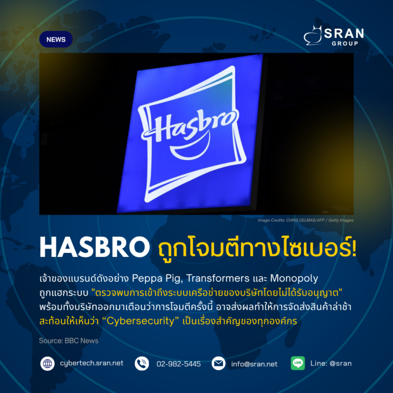Hasbro ยักษ์ใหญ่ของเล่นโลกถูกโจมตีไซเบอร์ กระทบเว็บไซต์และเสี่ยงส่งสินค้าล่าช้า